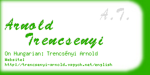 arnold trencsenyi business card