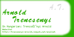 arnold trencsenyi business card